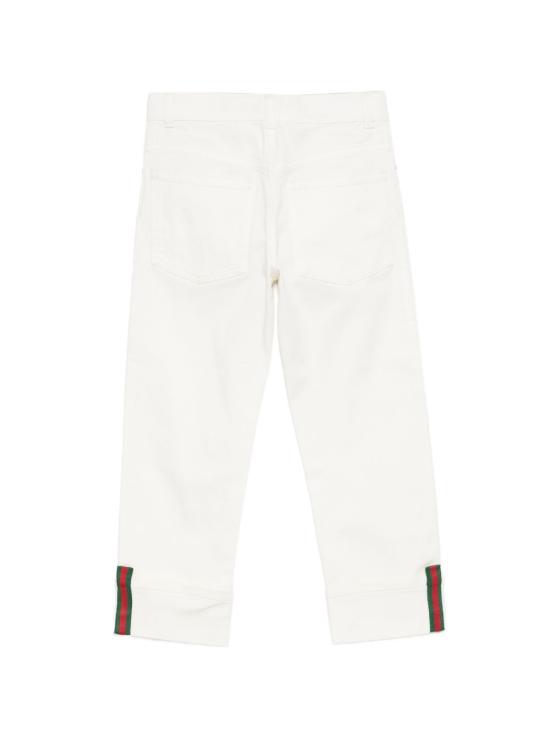 26SS [키즈] 구찌 스트레이트 팬츠 826644 XDDFB9692 White - GUCCI