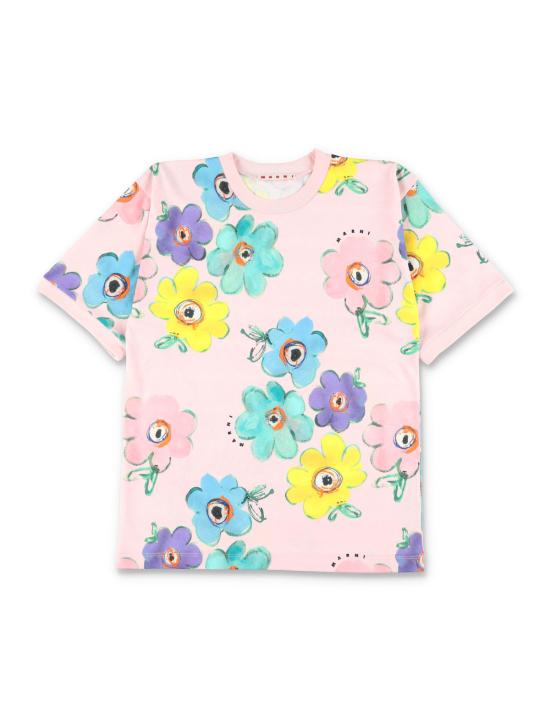  [키즈] 마르니 원피스 키즈  프린트 티셔츠 드레스 로즈