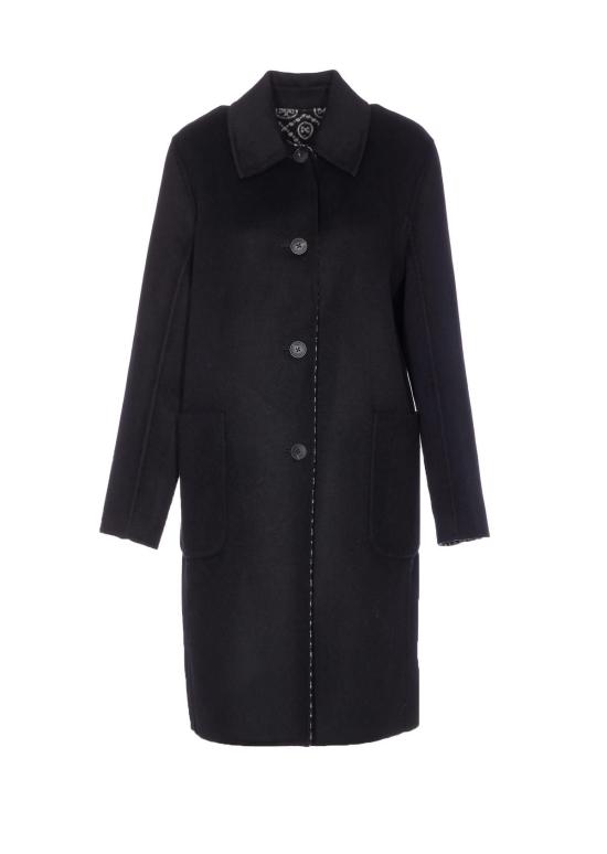  토리버치 코트 자카드 T 모노그램  블랙