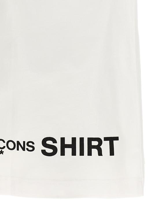  꼼데가르송 탑 Comme Des Garçons 셔츠 로고 프린트 T 셔츠 화이트 - COMME DES GARCONS
