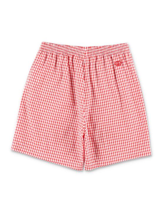  [키즈] 구찌 쇼츠/버뮤다 비쉬 체크 키즈 반바지 레드/화이트 - GUCCI