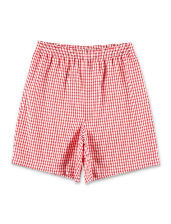  [키즈] 구찌 쇼츠/버뮤다 비쉬 체크 키즈 반바지 레드/화이트