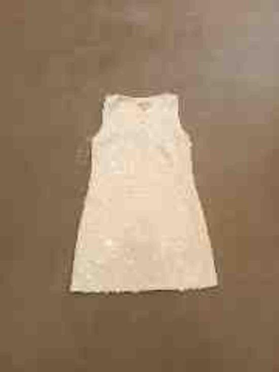  마이클 코어스 원피스 스퀘어 플라워 V넥 시프트 드레스 화이트