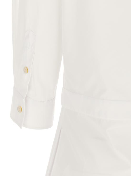  구찌 숏 원피스 모르세토 셔미지에 드레스 화이트 - GUCCI