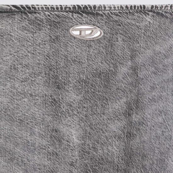  디젤 데님 스커트 컴퍼니 클라이 미디 길이 플레어 스커트 그레이 - DIESEL