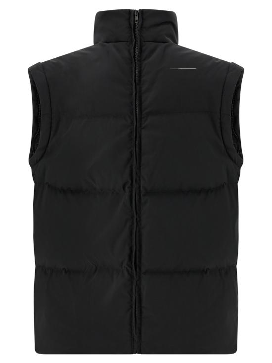  MM6 메종마르지엘라 봄버 자켓 메종 마르지엘라 MM6 숫자 시그니처 MM6 자수 다운 재킷 블랙 - MM6 MAISON MARGIELA