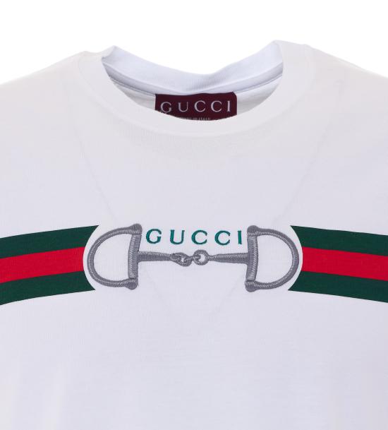26SS 구찌 자수 코튼 저지 티셔츠 855021 XJHOJ9051 White - GUCCI