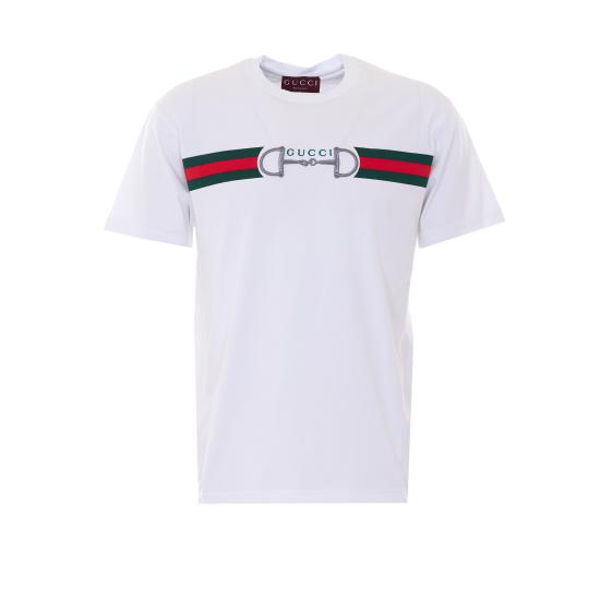 26SS 구찌 자수 코튼 저지 티셔츠 855021 XJHOJ9051 White