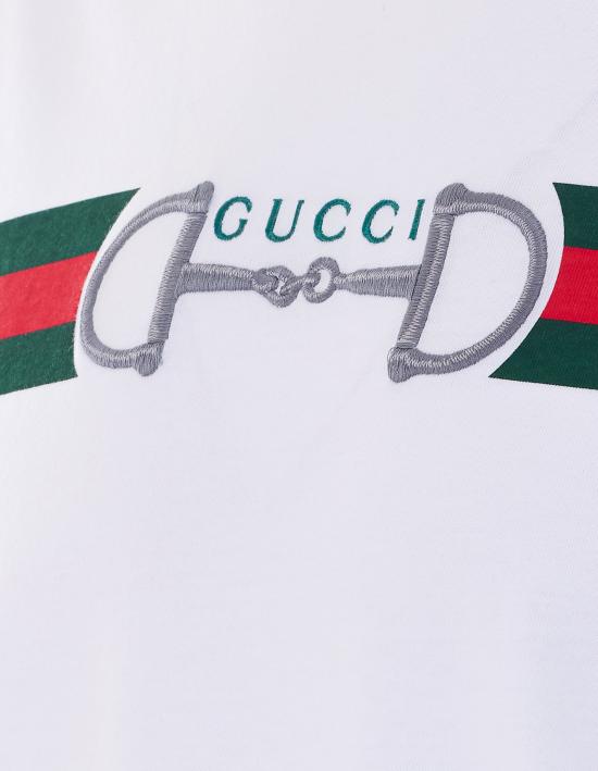 26SS 구찌 자수 코튼 저지 티셔츠 855021 XJHOJ9051 White - GUCCI