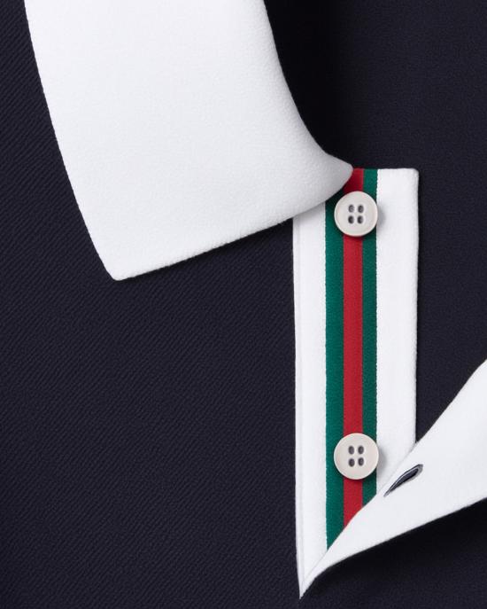 26SS 구찌 스트레치 코튼 피케 폴로 셔츠 854632 XJHOG4002 Blue - GUCCI