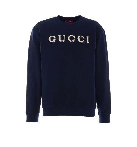 26SS 구찌 자수 코튼 저지 스웨트셔츠 854224 XJHNA4794 Blue