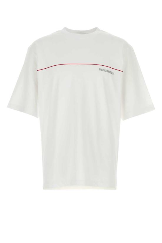  디스퀘어드2 반팔 티셔츠 Dsquared2 코튼 오버사이즈 티셔츠 (겉감 화이트)