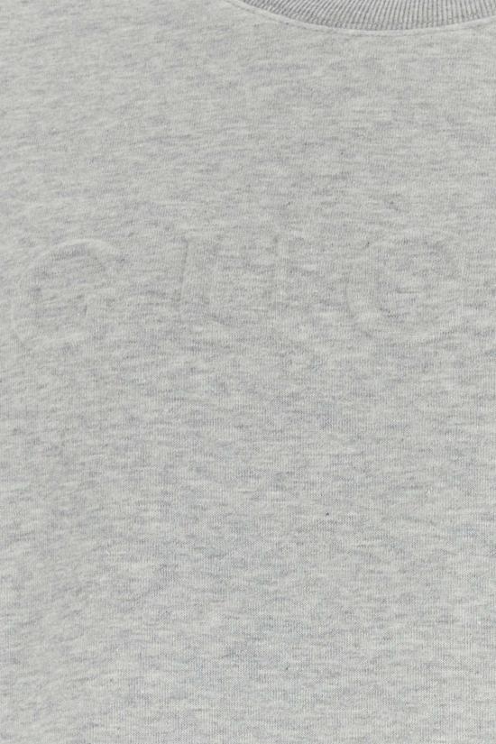  구찌 긴팔 티셔츠 코튼 블렌드 오버사이즈 스웨트셔츠 그레이 - GUCCI