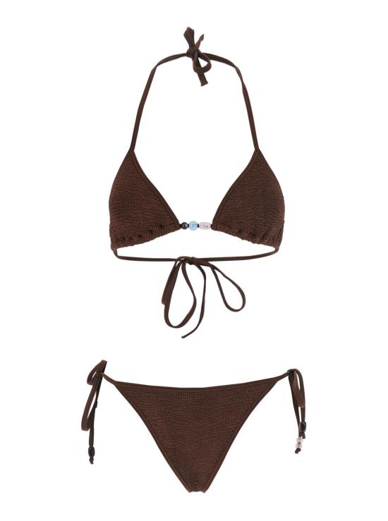 26SS 훈자 지 비키니 수영복 BGINABDDMETALLICCHOCOLATE Brown