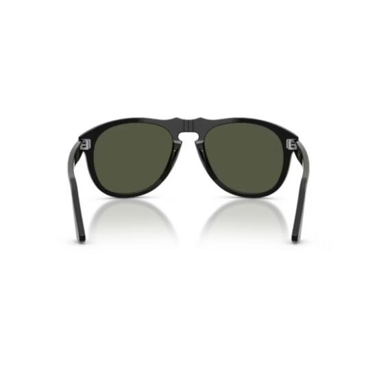 26SS 페르솔 선글라스 0Po0649ne 둥근 형태의 블랙 아세테이트  (진한 녹색 렌즈) - PERSOL