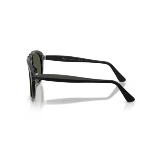 26SS 페르솔 선글라스 0Po0649ne 둥근 형태의 블랙 아세테이트  (진한 녹색 렌즈) - PERSOL
