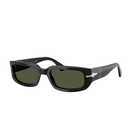 26SS 페르솔 선글라스 0Po3385s 실버 화살표 디테일이 있는 직사각형 아세테이트 - PERSOL