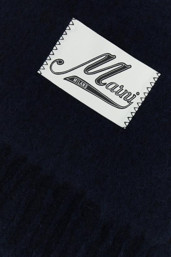  마르니 머플러/스카프 미드나잇 블루 알파카 혼방 스카프 - MARNI