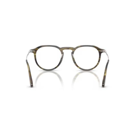 26SS 페르솔 안경 0Po3387v 원형 아세테이트 호피무늬  (메탈릭 템플 포함) - PERSOL