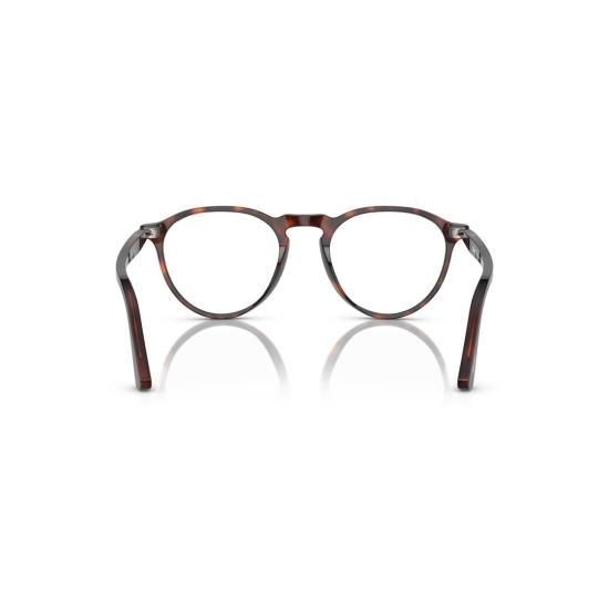 26SS 페르솔 안경 0Po3286v 원형 프레임 호피무늬 아세테이트 안경테, 키홀 브릿지 - PERSOL