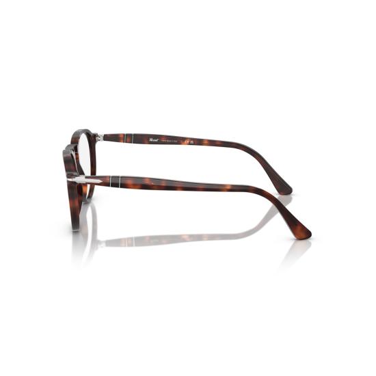26SS 페르솔 안경 0Po3286v 원형 프레임 호피무늬 아세테이트 안경테, 키홀 브릿지 - PERSOL