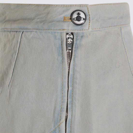  비비안웨스트우드 데님 스커트 비비안 웨스트우드 데님 미니 스커트 라이트 블루 - VIVIENNE WESTWOOD