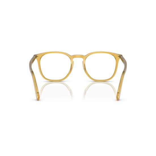 26SS 페르솔 안경 0Po3318v 반투명 앰버 아세테이트 안경테 (키홀 브릿지) - PERSOL