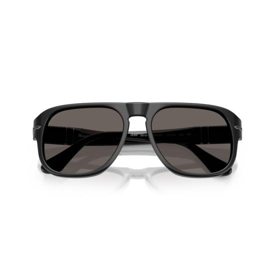 26SS 페르솔 선글라스 0Po3310s 볼드한 직사각형 아세테이트 , 세련된 실버 디테일 - PERSOL