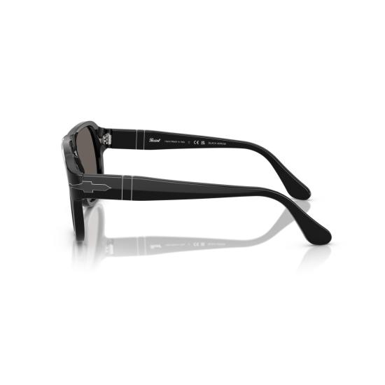 26SS 페르솔 선글라스 0Po3310s 볼드한 직사각형 아세테이트 , 세련된 실버 디테일 - PERSOL