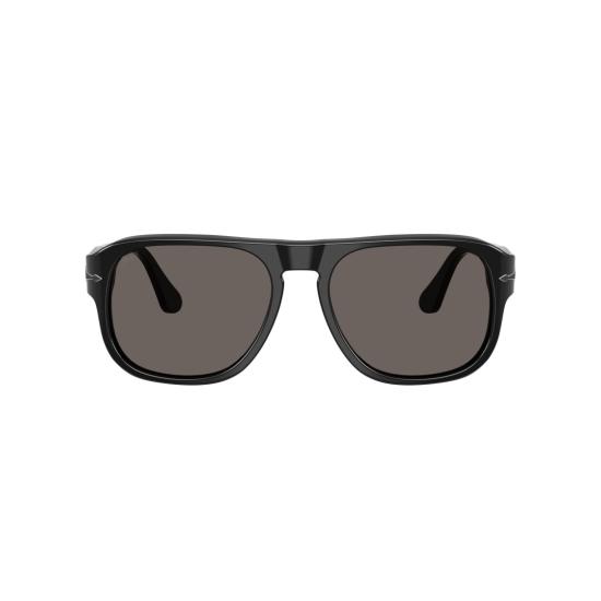 26SS 페르솔 선글라스 0Po3310s 볼드한 직사각형 아세테이트 , 세련된 실버 디테일