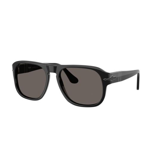 26SS 페르솔 선글라스 0Po3310s 볼드한 직사각형 아세테이트 , 세련된 실버 디테일 - PERSOL