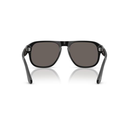 26SS 페르솔 선글라스 0Po3310s 볼드한 직사각형 아세테이트 , 세련된 실버 디테일 - PERSOL