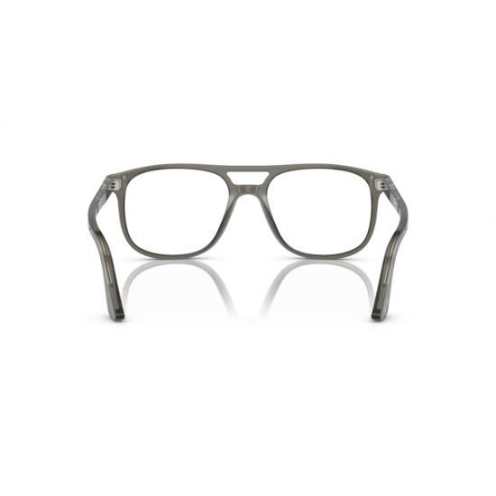 26SS 페르솔 안경 0Po3329v 반투명 회색 아세테이트 에비에이터 안경 - PERSOL