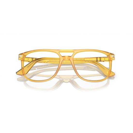 26SS 페르솔 안경 0Po3329v 반투명 노란색 아세테이트 안경테 (키홀 브릿지) - PERSOL