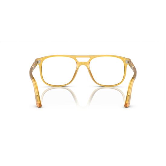 26SS 페르솔 안경 0Po3329v 반투명 노란색 아세테이트 안경테 (키홀 브릿지) - PERSOL