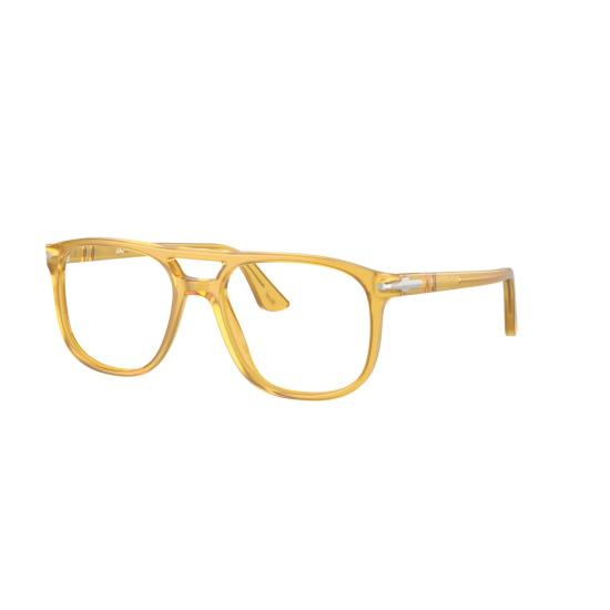 26SS 페르솔 안경 0Po3329v 반투명 노란색 아세테이트 안경테 (키홀 브릿지) - PERSOL