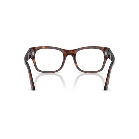 26SS 페르솔 안경 0Po3297v 클래식 직사각형 호피무늬 아세테이트 안경 - PERSOL