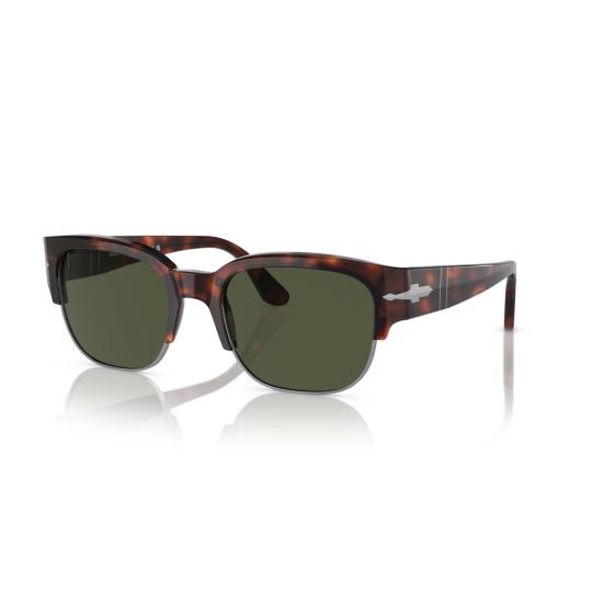 26SS 페르솔 선글라스 0Po3319s 호피무늬 사각 프레임  (실버 화살표 디테일) - PERSOL