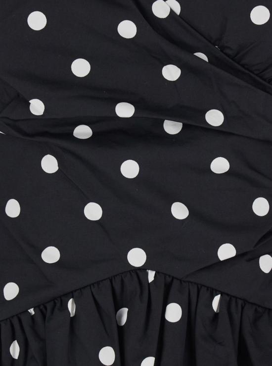  셀프 포트레이트 원피스 RS26209 플레어 스커트와 전체 도트 무늬 드레스 (블랙) - SELF PORTRAIT