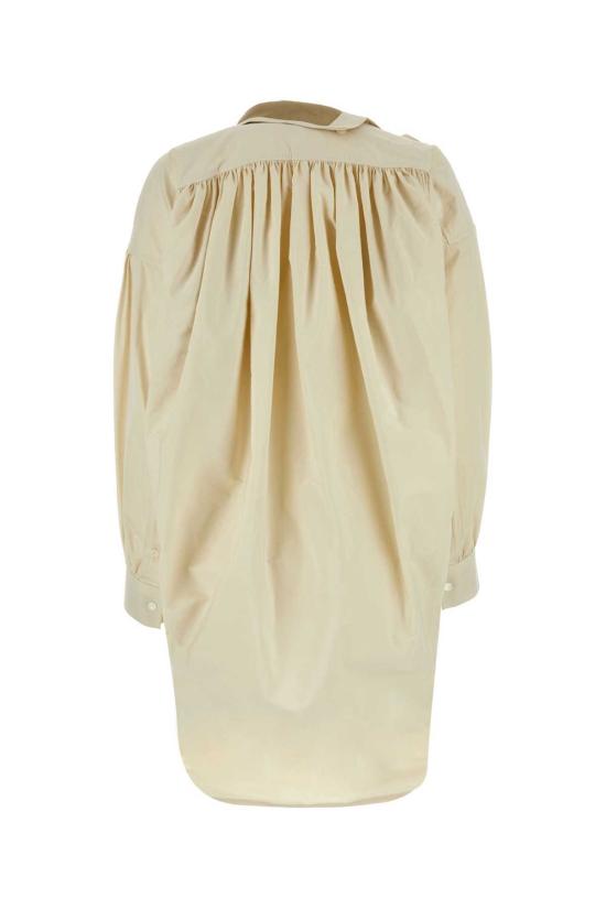  보테가베네타 원피스 보테가 베네타 코튼 블렌드 셔츠 드레스 샌드 - BOTTEGA VENETA