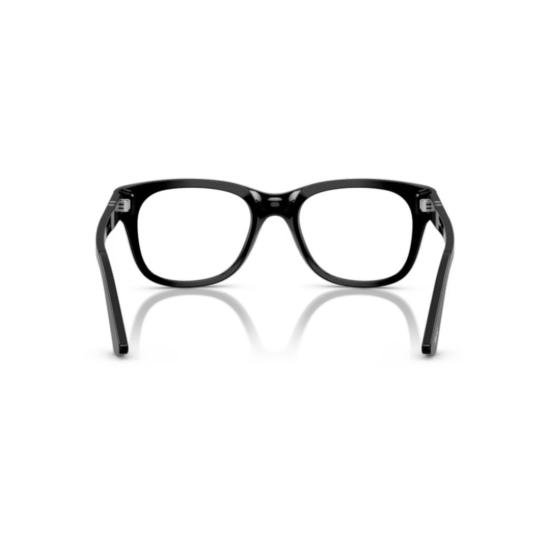 26SS 페르솔 안경 0Po3372v 직사각형 프레임 블랙 아세테이트 - PERSOL
