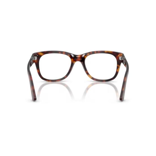 26SS 페르솔 안경 0Po3372v 클래식 스퀘어 아세테이트 안경테 (호피 무늬) - PERSOL