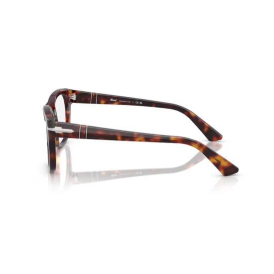 26SS 페르솔 안경 0Po3372v 클래식 스퀘어 아세테이트 안경테 (호피 무늬) - PERSOL