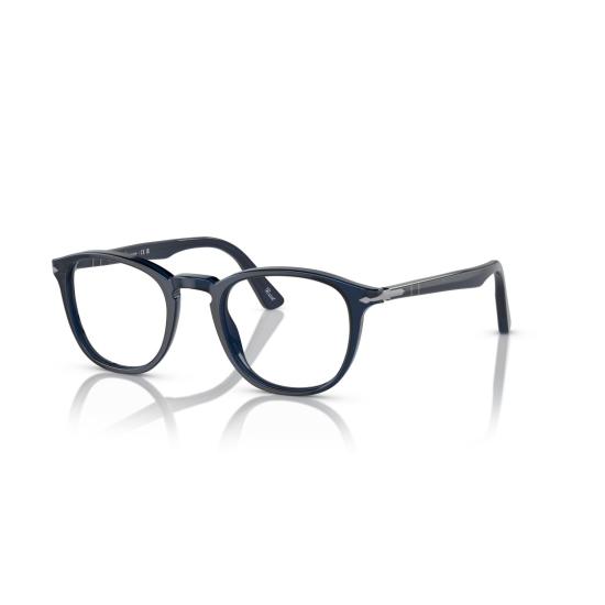 26SS 페르솔 안경 0Po3143v 메탈릭 액센트가 있는 원형 아세테이트 - PERSOL