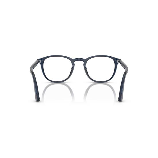 26SS 페르솔 안경 0Po3143v 메탈릭 액센트가 있는 원형 아세테이트 - PERSOL