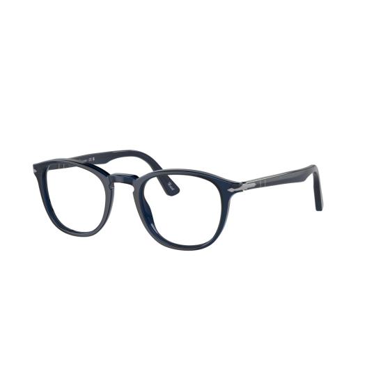 26SS 페르솔 안경 0Po3143v 메탈릭 액센트가 있는 원형 아세테이트 - PERSOL