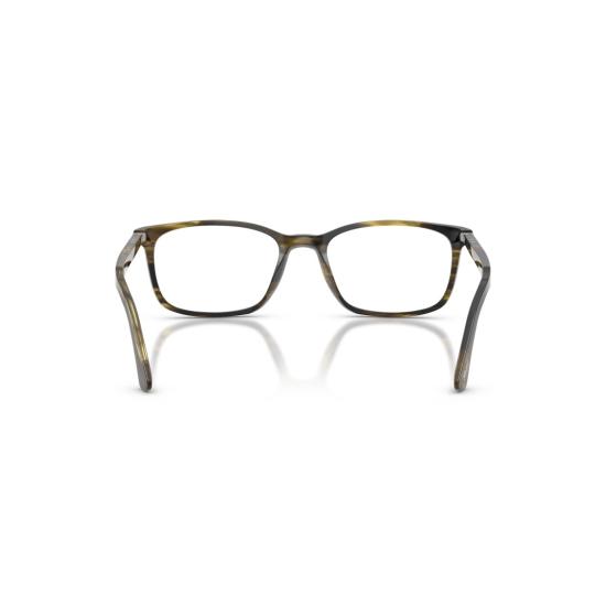26SS 페르솔 안경 0Po3189v 직사각형 호피무늬 안경 (실버 포인트) - PERSOL