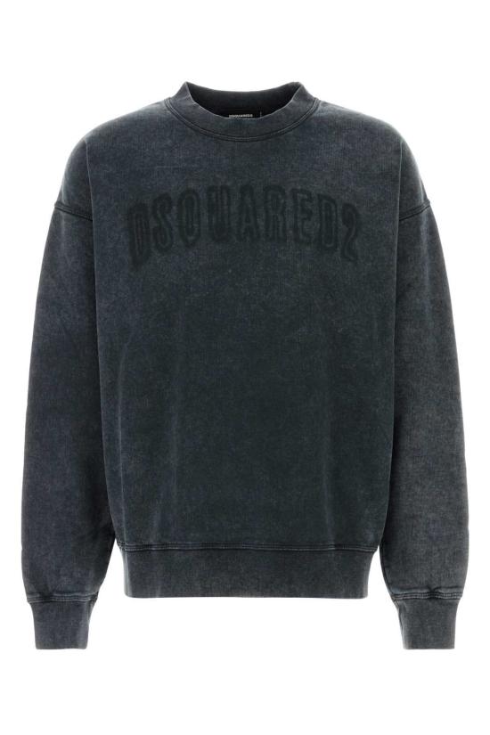  디스퀘어드2 긴팔 티셔츠 Dsquared2 그래파이트 코튼 스웨트셔츠 차콜
