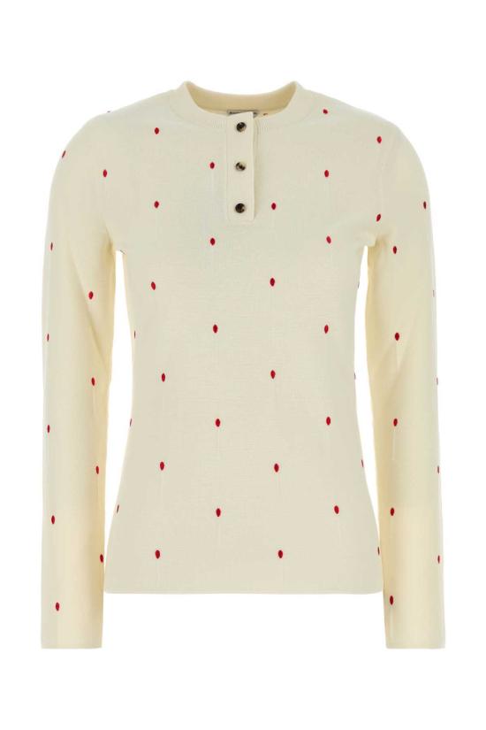  보테가베네타 스웨터 보테가 베네타 자수 코튼 블렌드  Chalkvernis