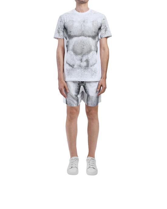 26SS 모스키노 반팔 티셔츠 0724 0245 1001 BIANCO NERO - MOSCHINO